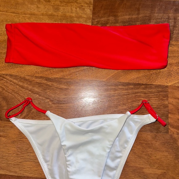 Shein Red Bandeau Bikini - Picture 2 of 4